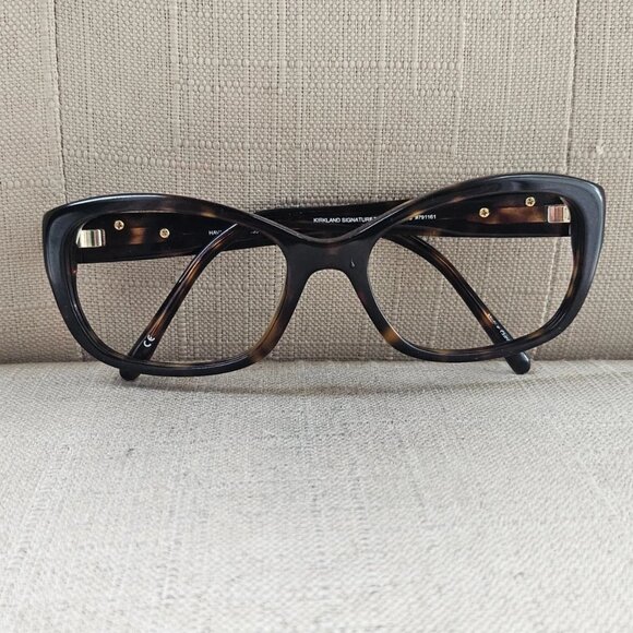 Kirkland Signature Havana Women Eyeglasses Frame Dark Brown Glasses Eye Wear - Picture 2 of 12